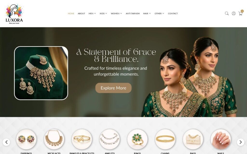 Luxoracollection website preview