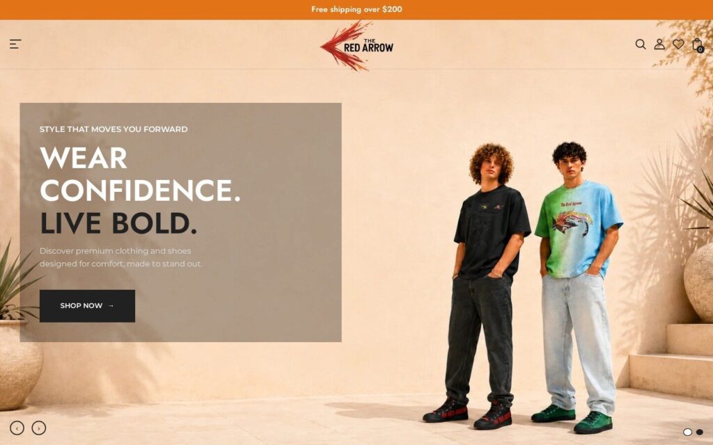 The-red-arrow website preview